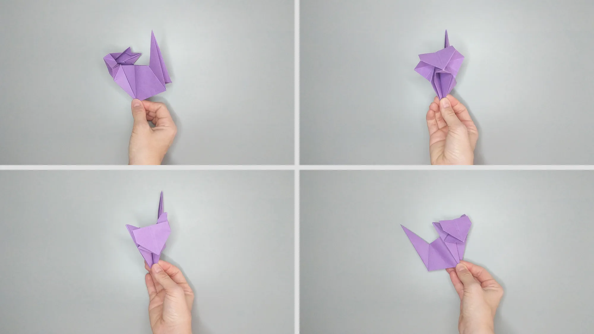 Make an origami cat - instructions. Step 11