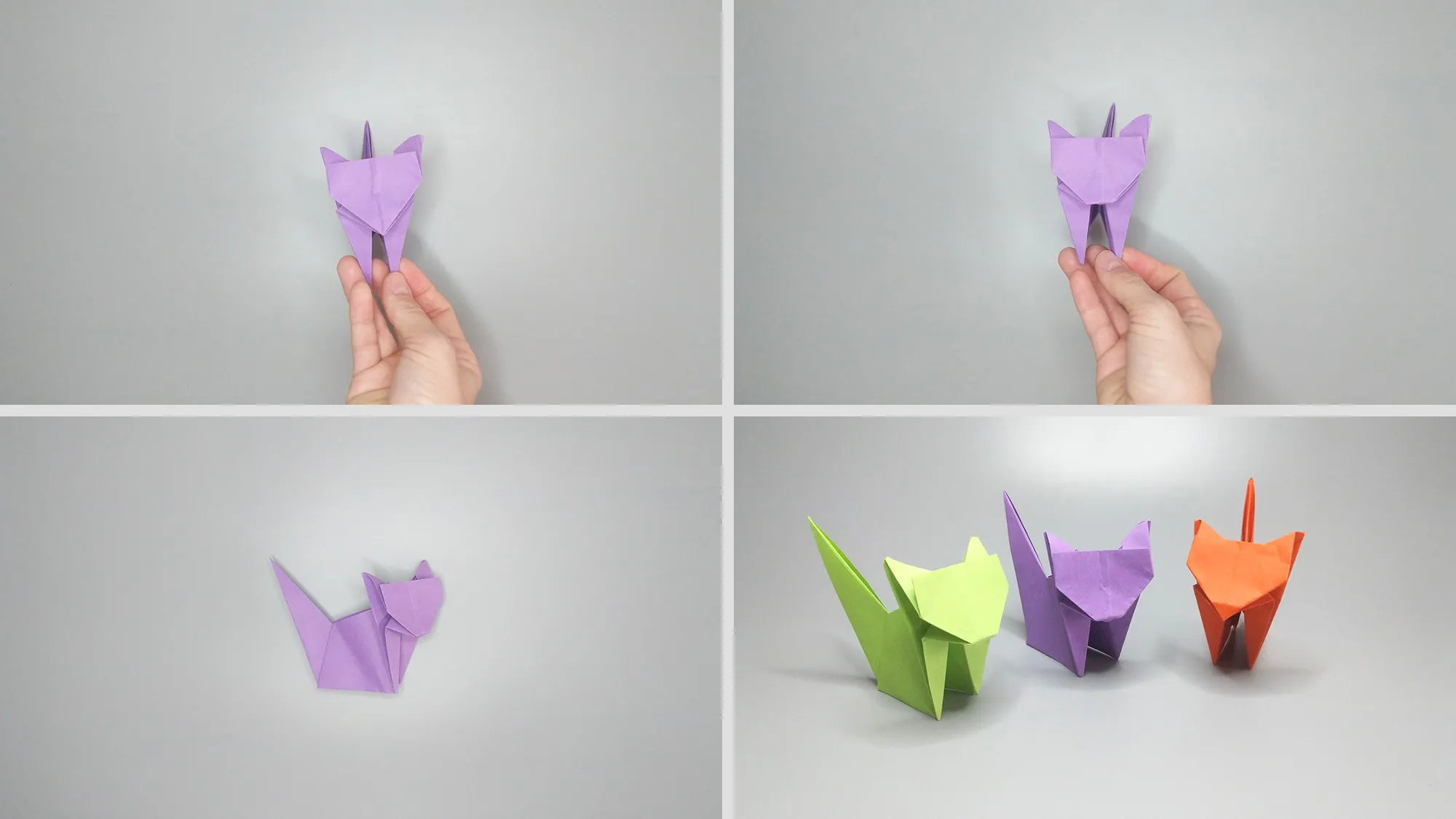 Origami kedi yapımı – Talimat. Adım 12