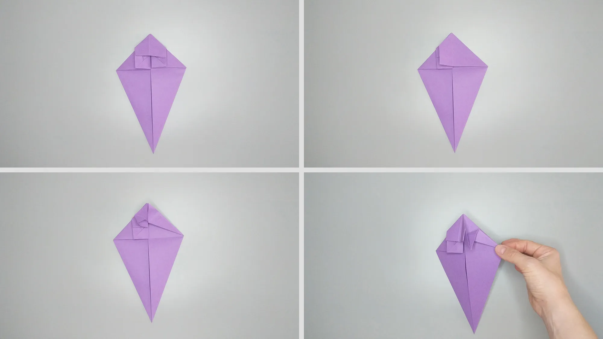 Origami kassi voltimine - juhend. Samm 7