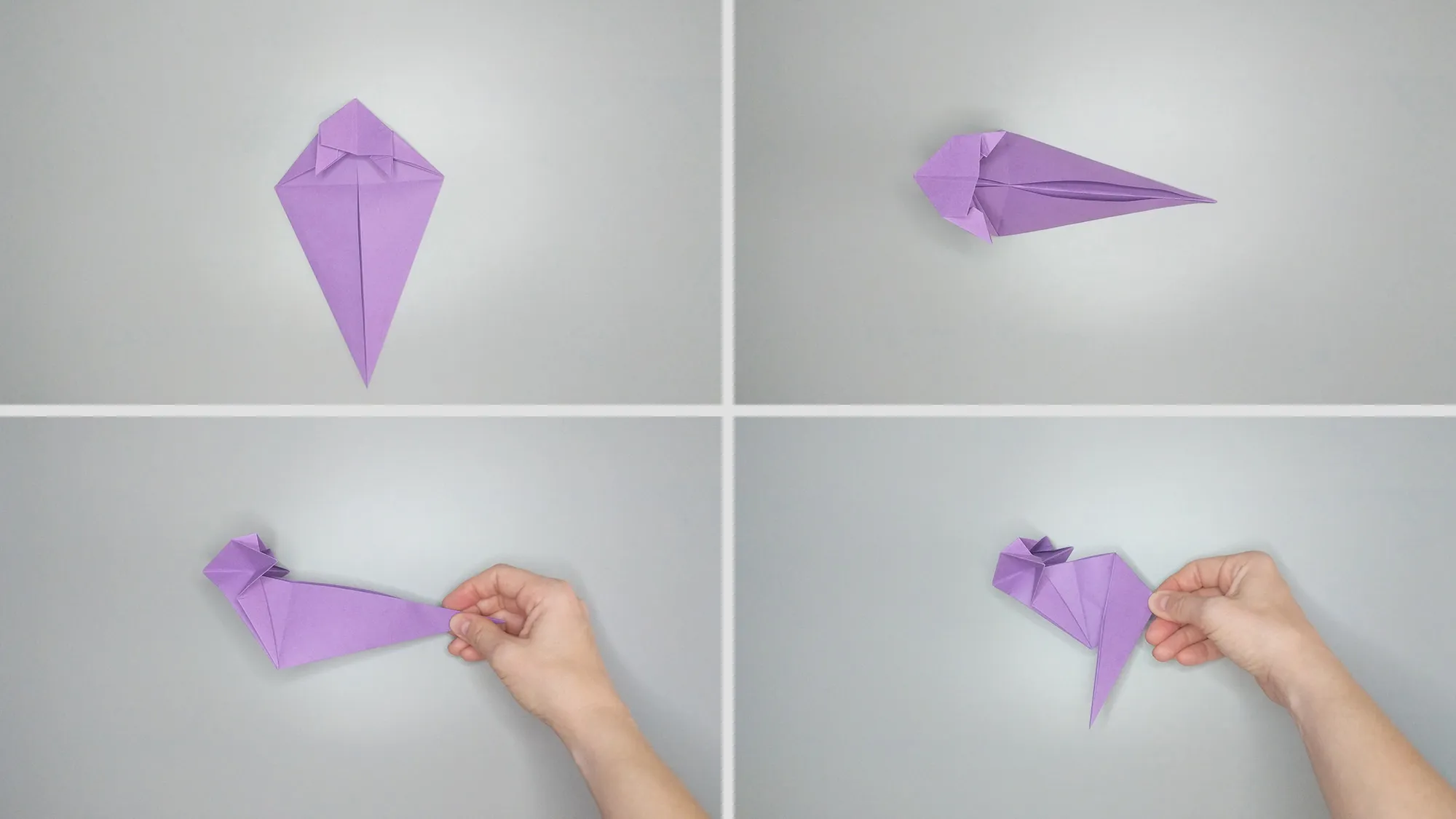 Make an origami cat - instructions. Step 9