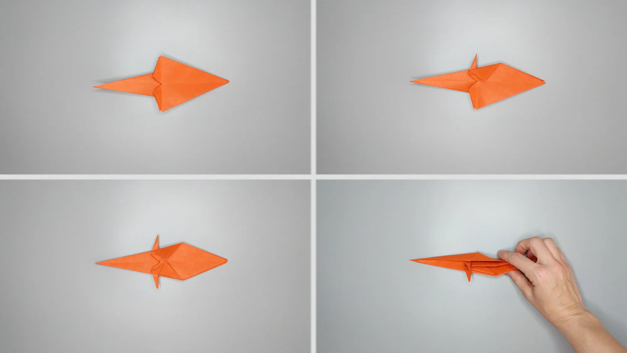 Make a paper bird - Origami guide for a parrot. Step 15