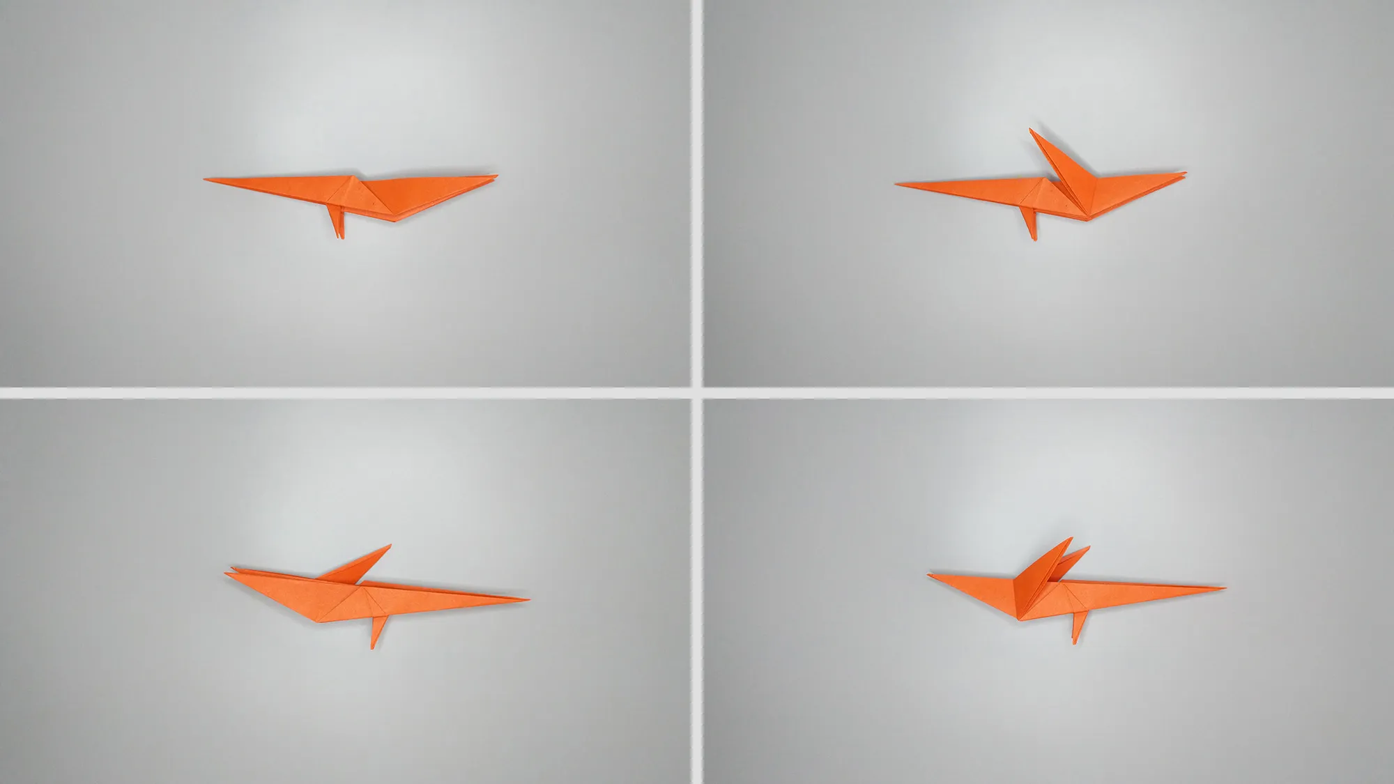 Make a paper bird - Origami instructions for a parrot. Step 16