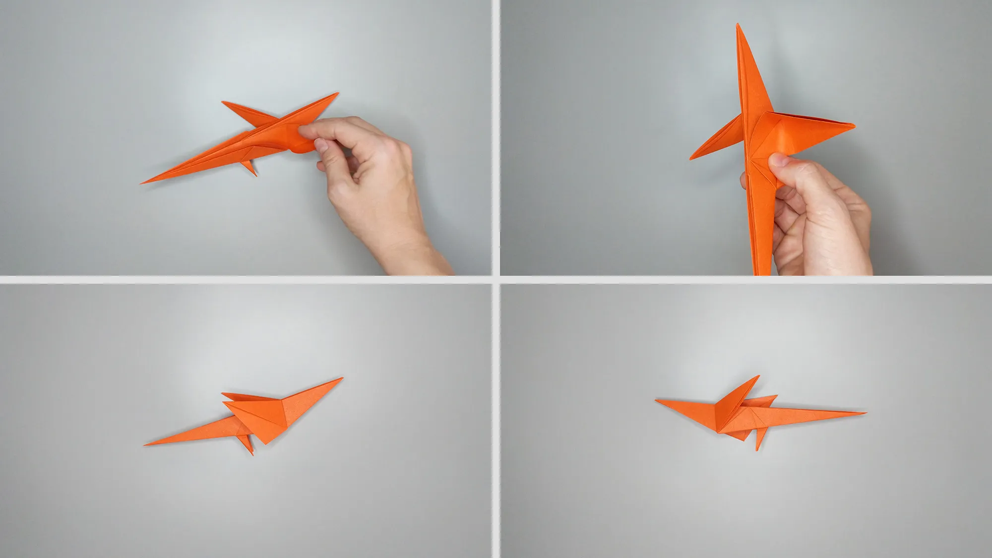 Make a paper bird - Origami instructions for a parrot. Step 17