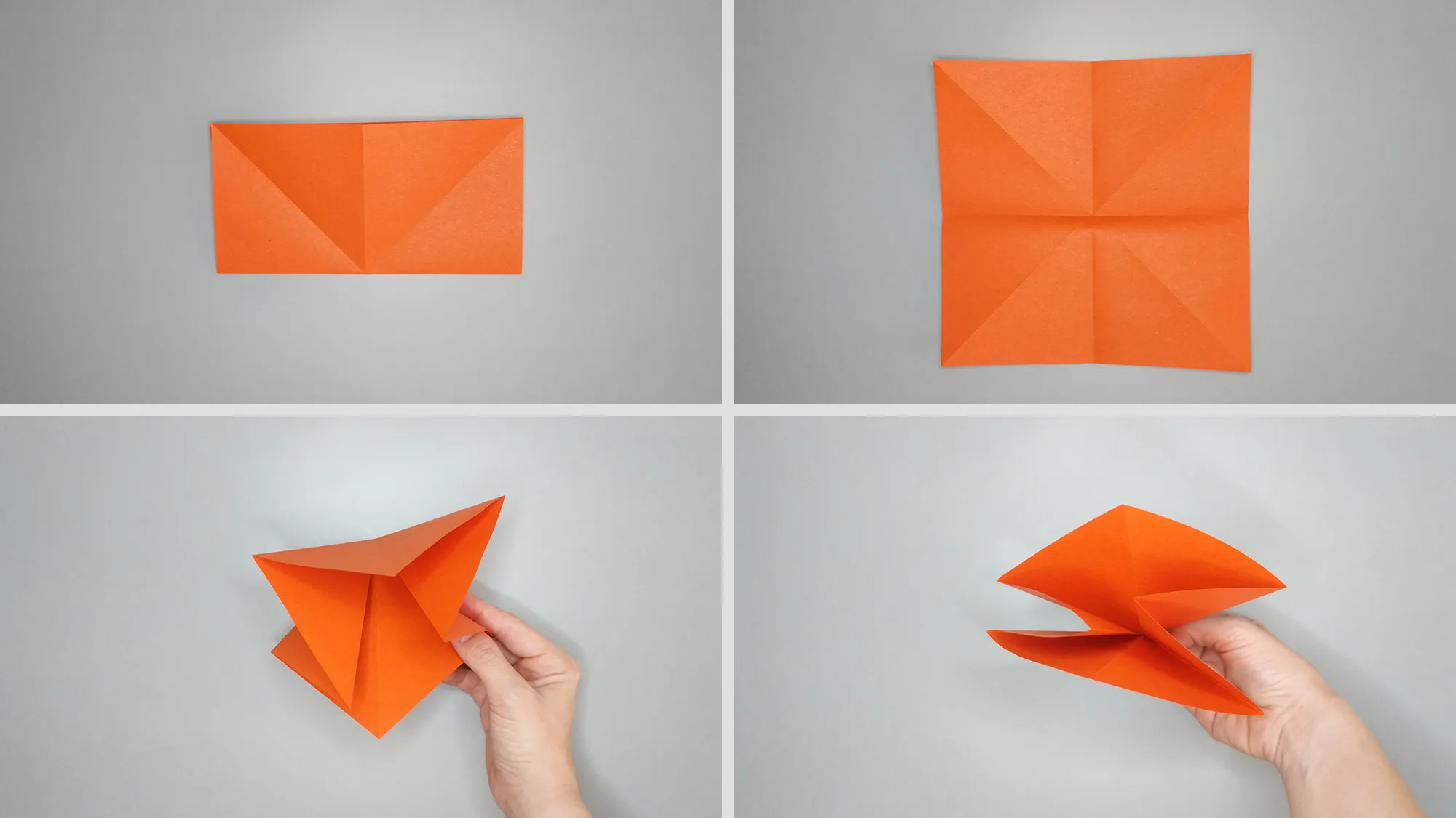 Izdelava papirnatega ptiča - Origami navodila za papagaja. Korak 3