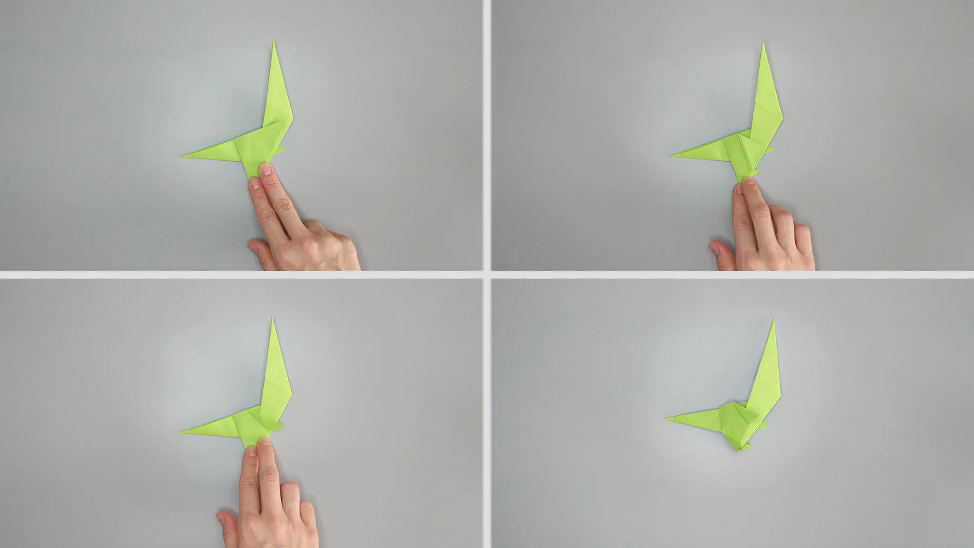 Origami dinosaurie: Instruktioner för att vika en T-Rex. Steg 10