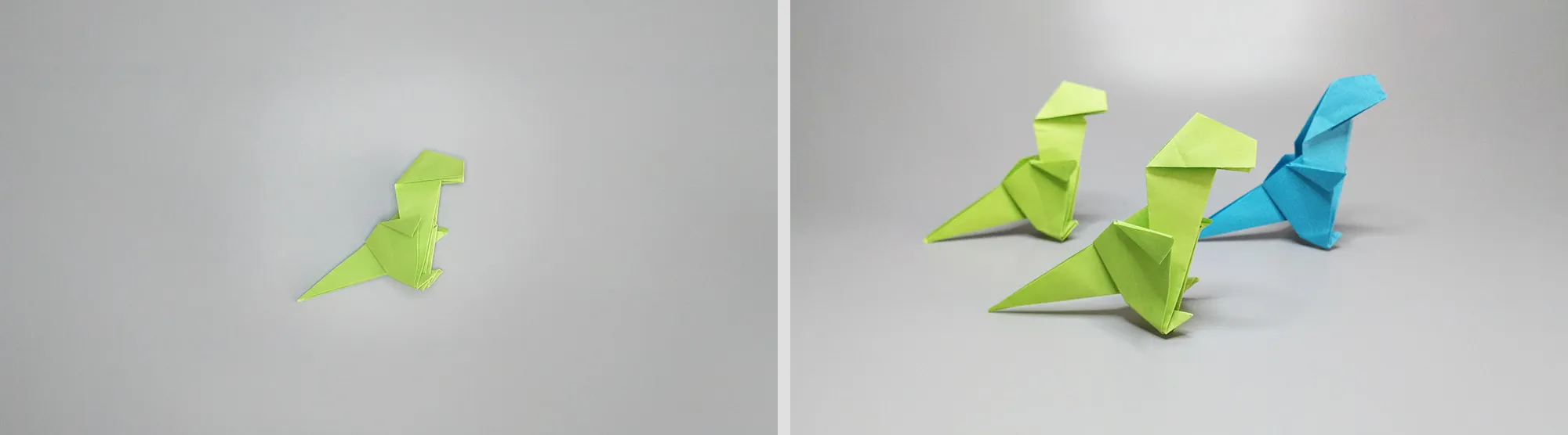 Origami Dinosaurier: Anleitung zum Falten eines T-Rex. Schritt 13