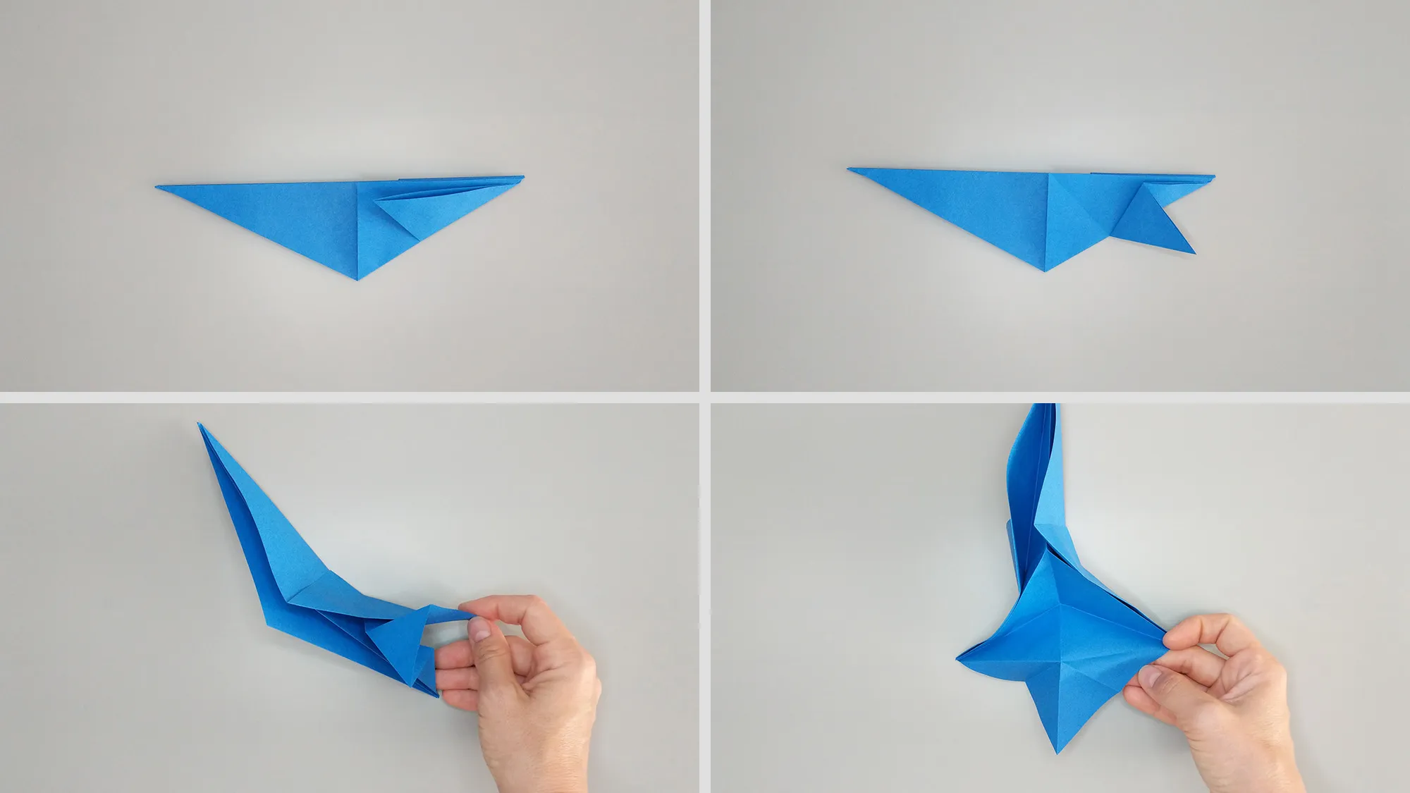 Samm-sammult juhend, kuidas paberist voltida origami-pingviin. Samm 5