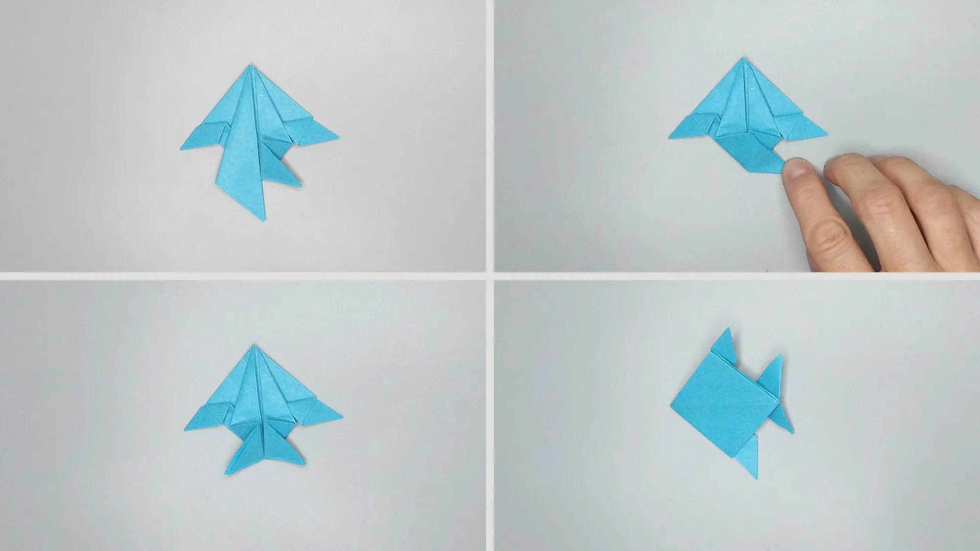 Ikan untuk dilipat - origami sederhana untuk anak-anak usia 3 tahun ke atas. Langkah 8