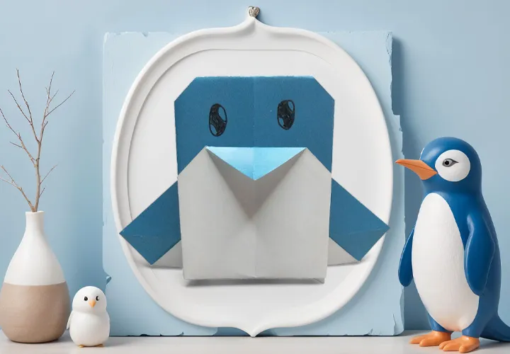 Penguin lipat - origami yang mudah untuk anak-anak mulai dari usia 3 tahun