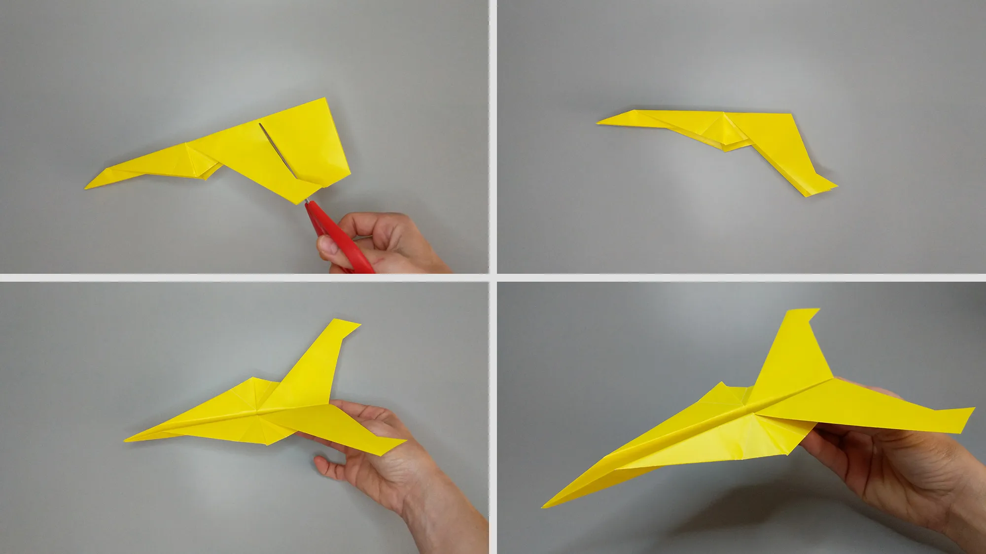 Origami vliegtuig Northrop YF-17 Cobra: Stap 7