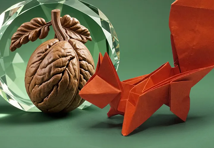 Origami eekhoorn: Instructies met foto's en video