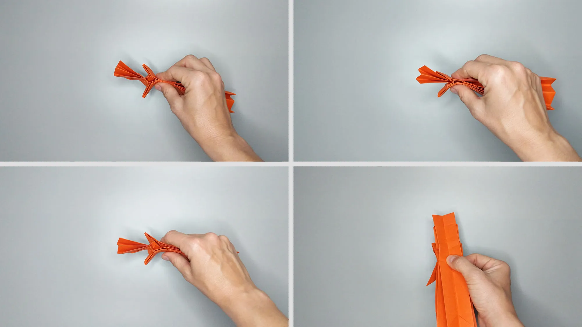 Origami squirrel: Step 17