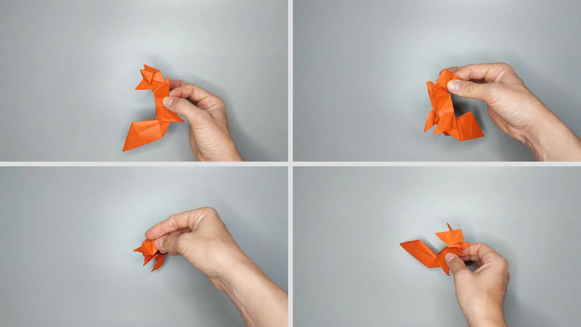 Origami squirrel: Step 26