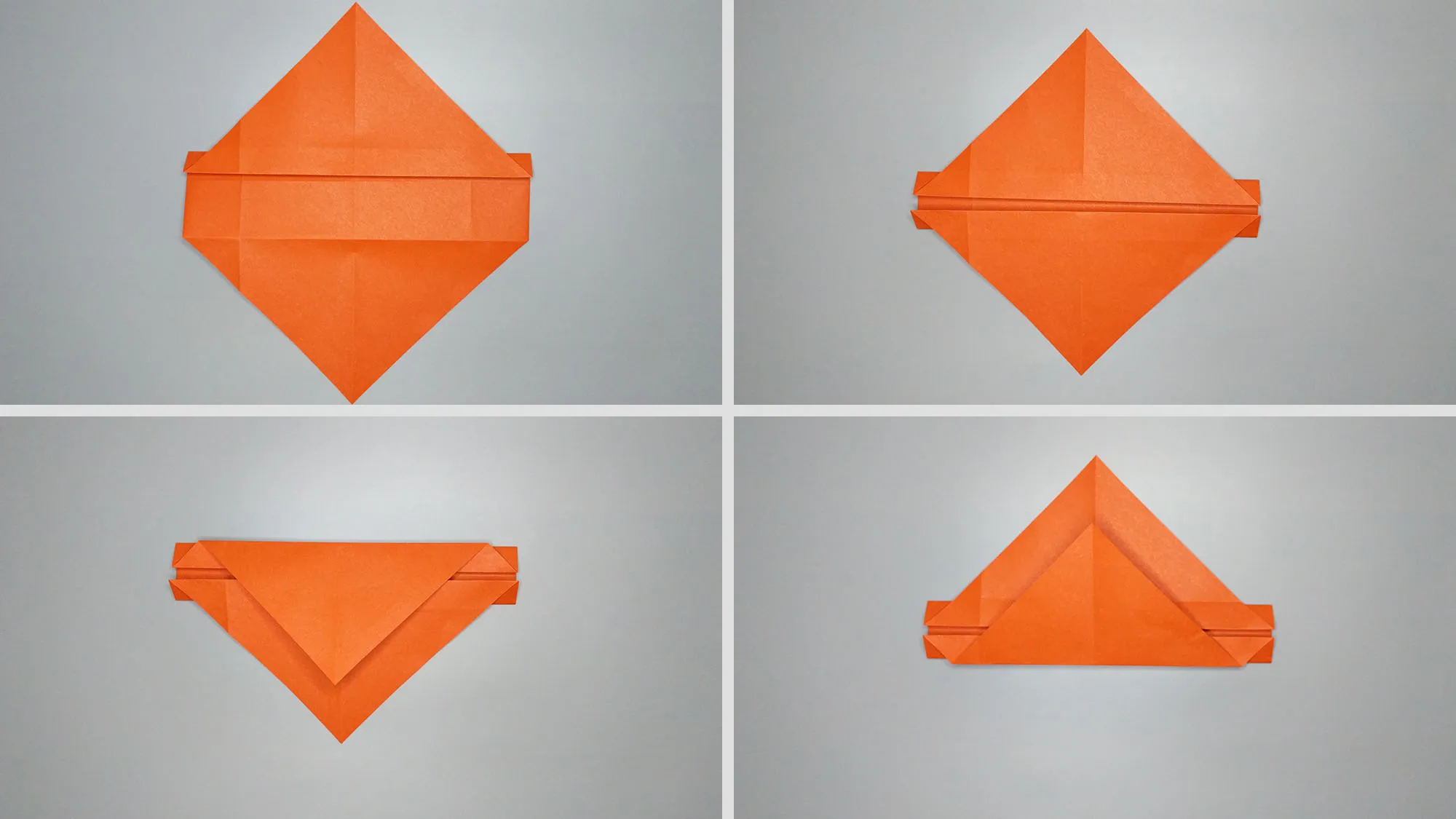 Origami voverė: 6 žingsnis