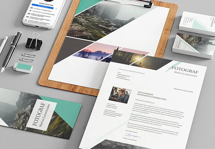 „Focus“ - Modèles de design d'entreprise pour photographes et studios photo