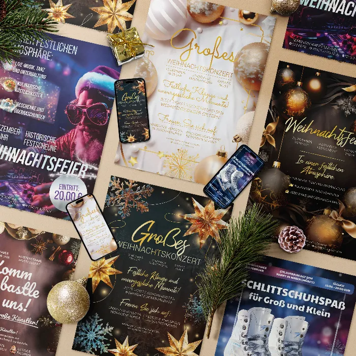 Christmas: Designing posters & flyers - 7 Christmas design templates