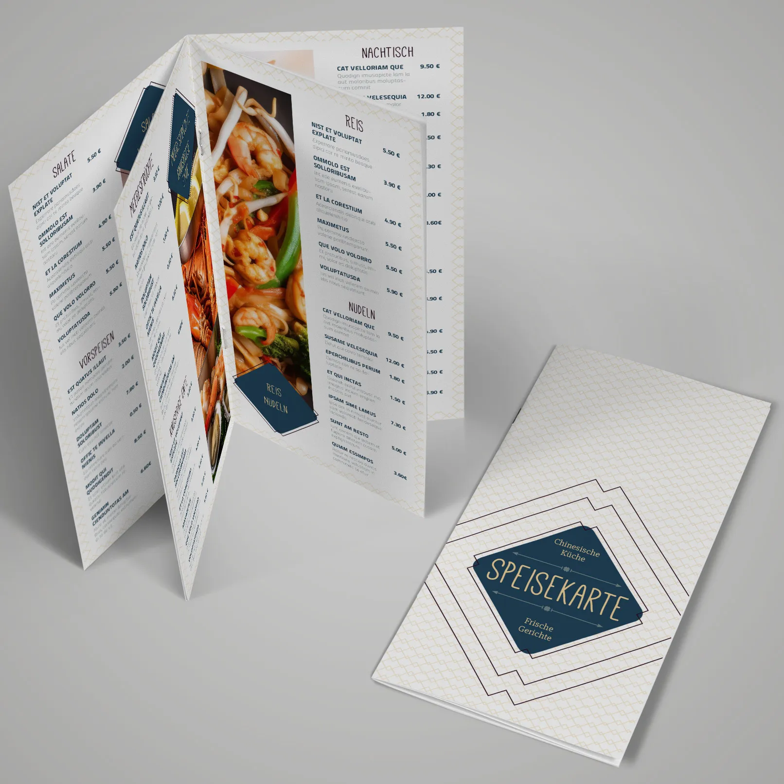 Modèles de menus pour la cuisine chinoise & restaurants chinois