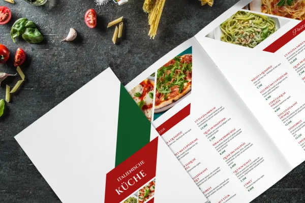 Speisekarten-Vorlagen für italienische Restaurants