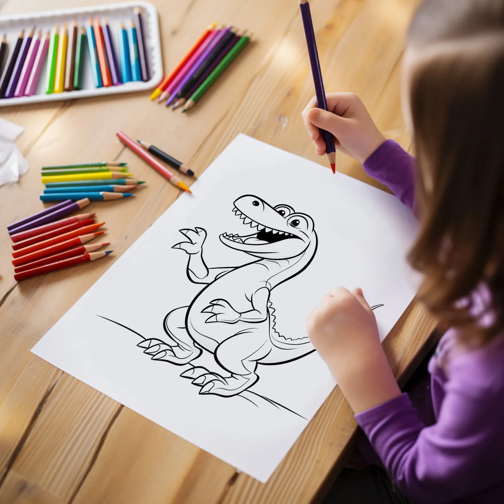 Dibujos para colorear con dinosaurios, páginas para colorear para imprimir