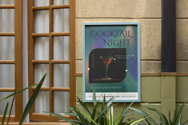 Il vous suffit d'imprimer : Avec les modèles d'affiche (à l'échelle) A1, vous annoncez vos soirées cocktails en grand format.