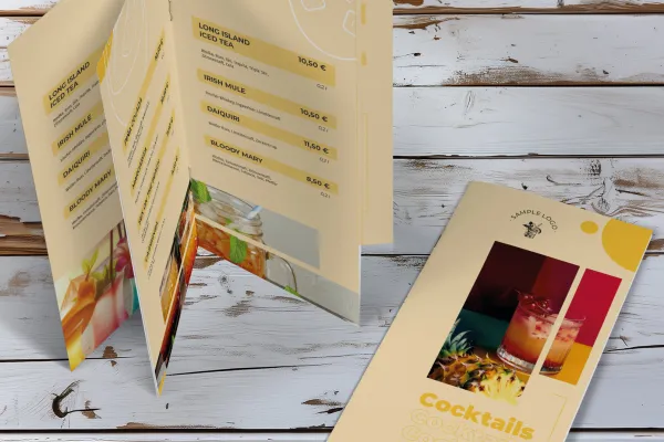 Cartes des boissons & cartes de cocktails : modèles pour Word & Co.