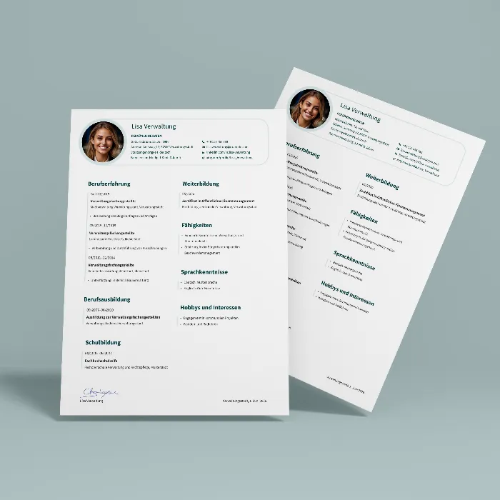 Curriculum vitae administrative assistant - one-page template for Word