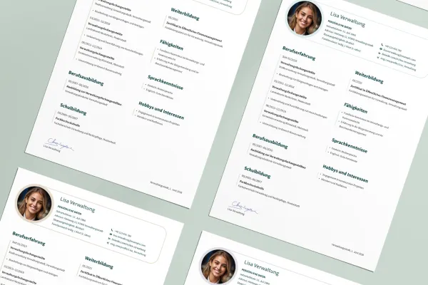 Resume for administrative assistant - one-page template for Word, InDesign, and Affinity Publisher.