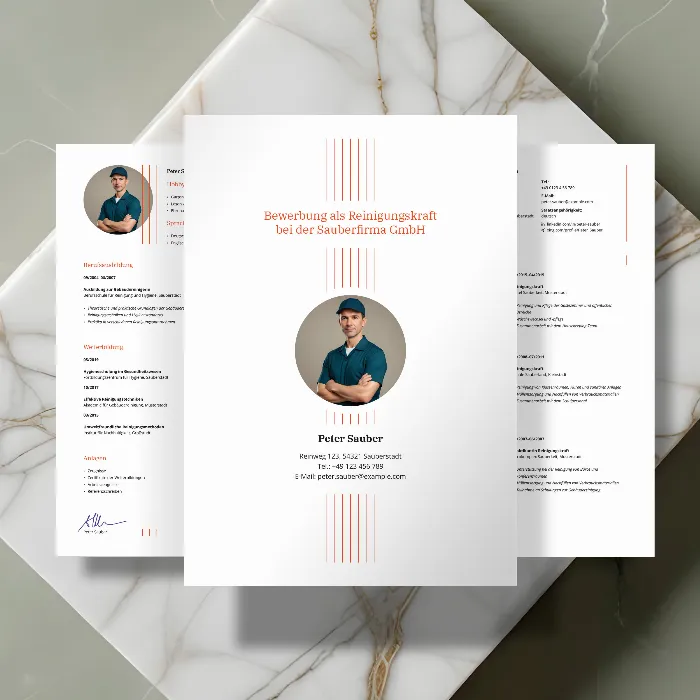 Cleaning staff application template (building cleaning & housekeeping)