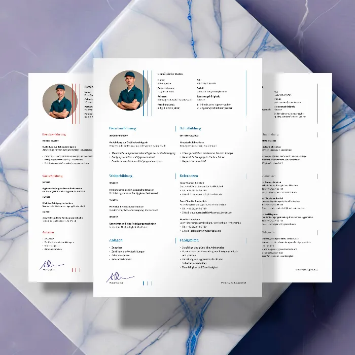 Curriculum Vitae Cleaner - one-page template for Word.