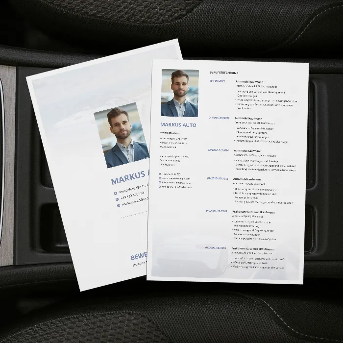 Application template for automotive salesperson.