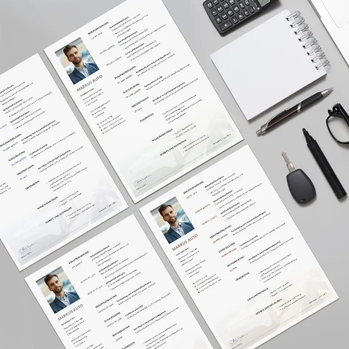 Resume car salesman/woman - one-page template for Word