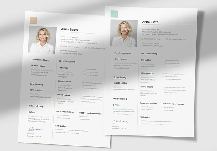 CV template for retail salesman, retail saleswoman.