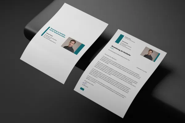 Template, sample for applying as a salesperson: cover sheet, cover letter