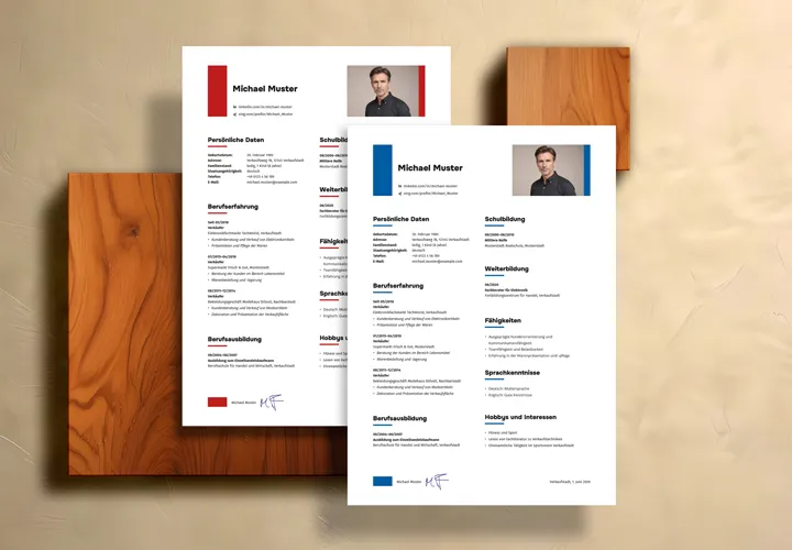 Resume template salesperson - one-page template for Word