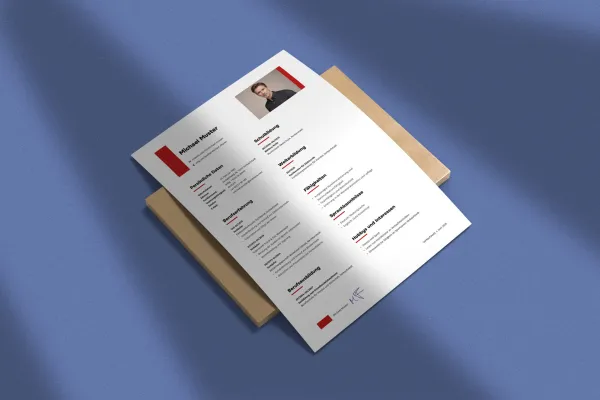 One-sided resume template for the application as a salesperson, editable in Word