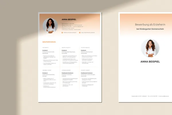 Template, sample for application as educator: cover letter, resume