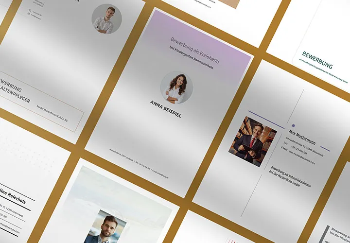 Deckblatt für die Bewerbung: hochwertige Vorlagen für Word & Co.