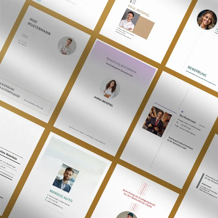 Deckblatt für die Bewerbung: hochwertige Vorlagen für Word & Co.