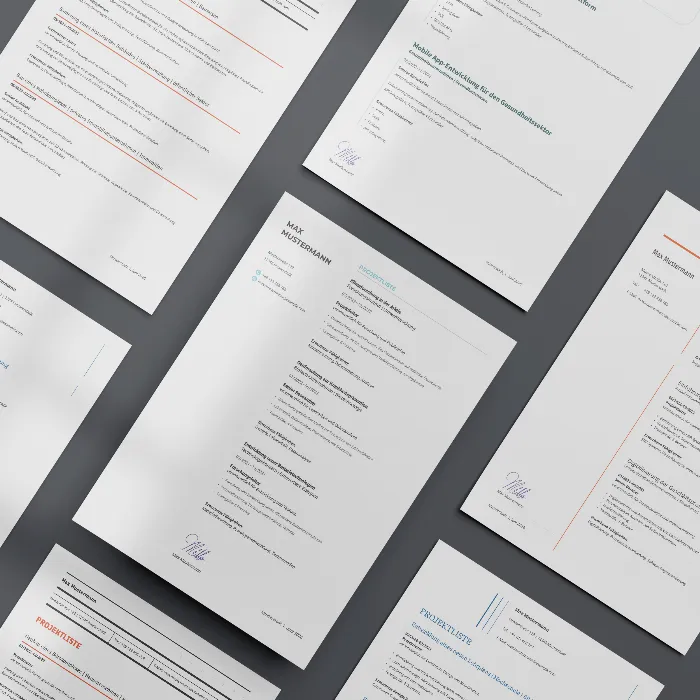 Projektlisten für die Bewerbung: Vorlagen für Word und Co.