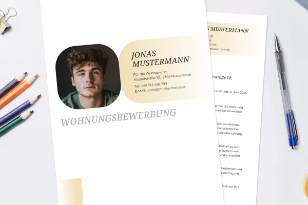 Herunterladen und in Word oder InDesign anpassen: Schicke noch heute deine Bewerbungsmappe raus!