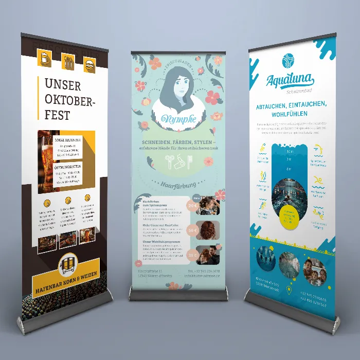 Layout di design roll-up: creazione eccezionale