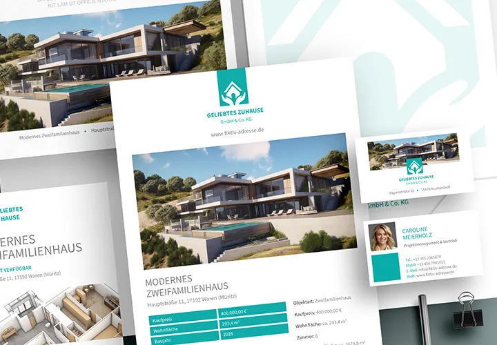 Elegant corporate design for real estate companies and architecture firms