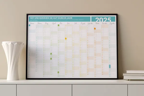 Everything at a glance! The annual planner is ideal for keeping a maximum overview of your appointments.