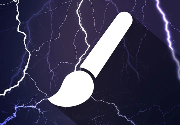 Electrifying flash images as brushes for Photoshop and co