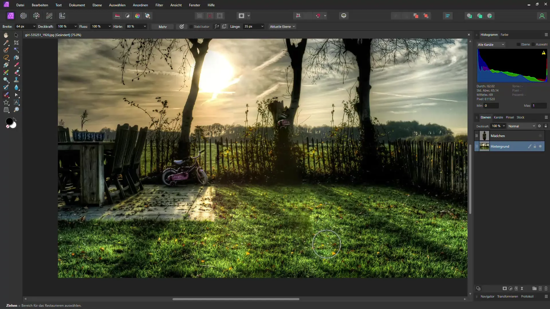 Applying efficient depth of field in Affinity Photo