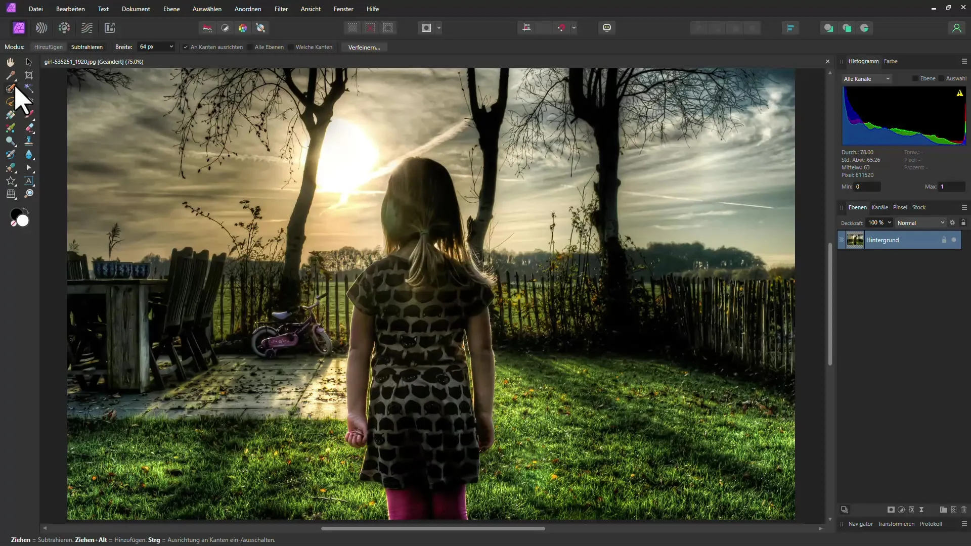 Menerapkan efek kedalaman yang tajam secara efisien di Affinity Photo