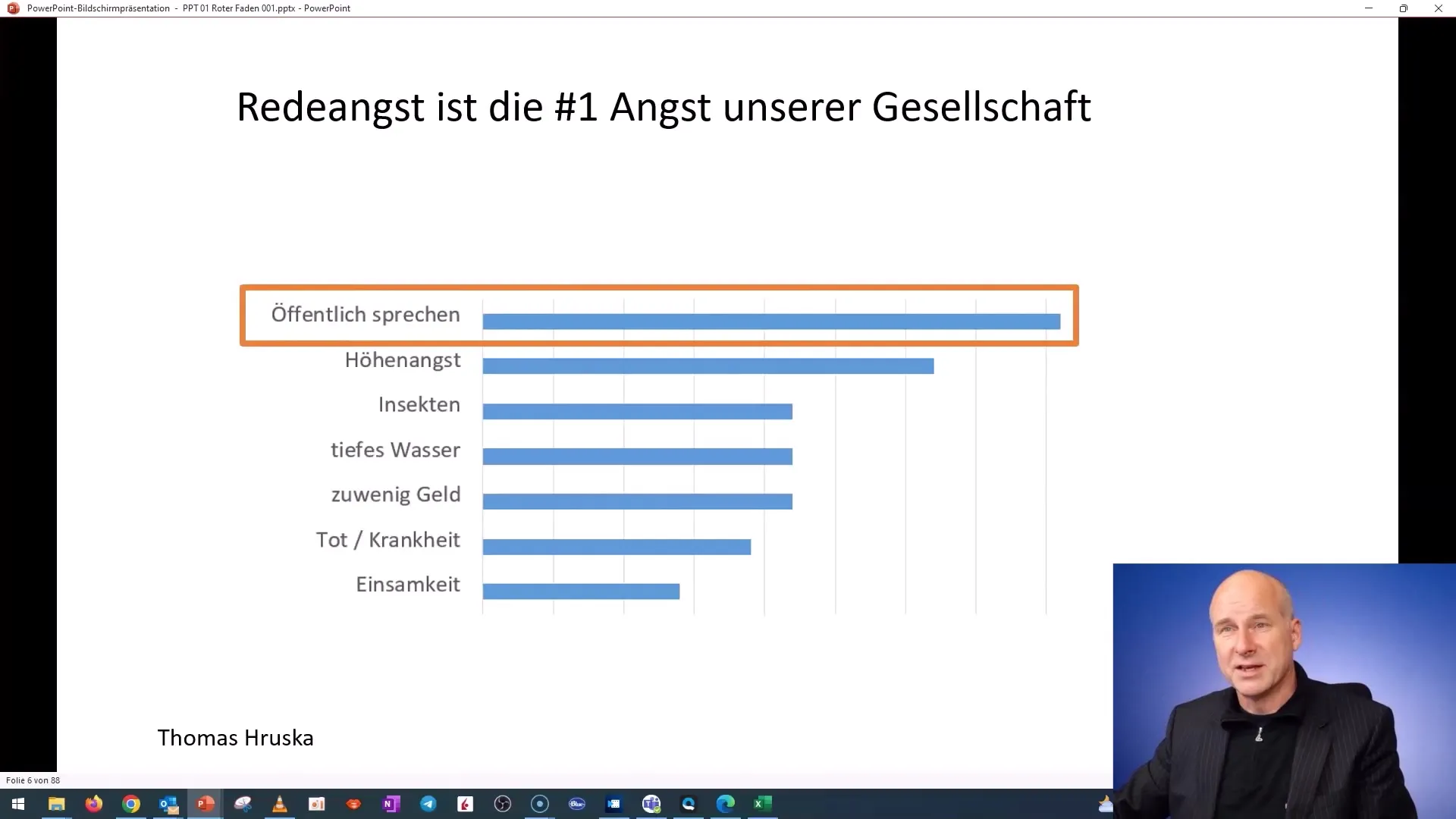 Corso di PowerPoint: Gestione dell'ansia da parlare in pubblico e del principio di Pareto