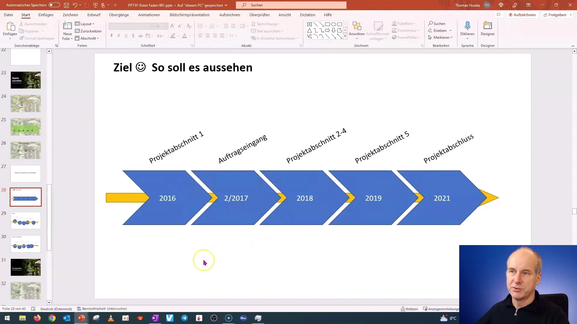 Profesionalne tehnike za poravnavo in razporejanje v programu PowerPoint