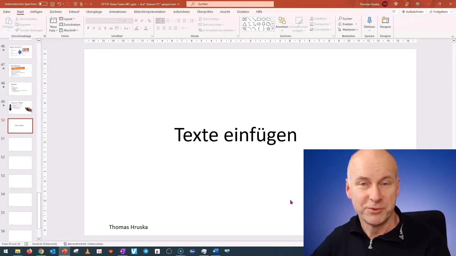 Učinkovito vstavljanje besedil v PowerPoint: Vodič