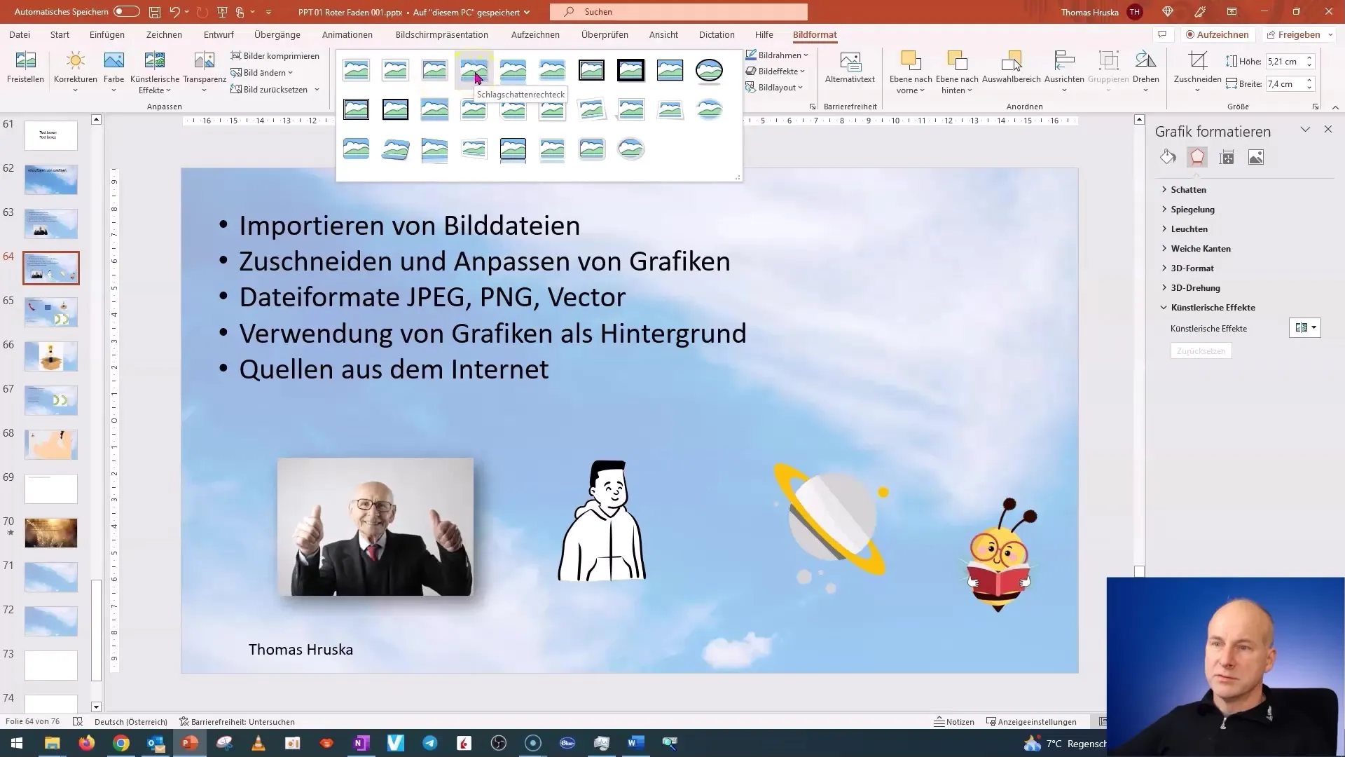 Kursus PowerPoint: Memasukkan dan mengedit gambar secara efektif